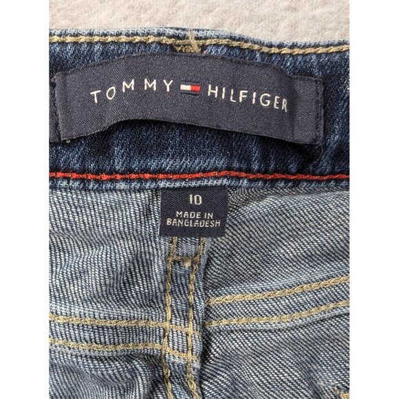 Tommy Hilfiger Jeans Womens 10 Tribeca Straight Ankle Logo Side Tape Stretch - Picture 13 of 16